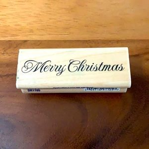 Stampabilities Wooden Stamp Merry Christmas